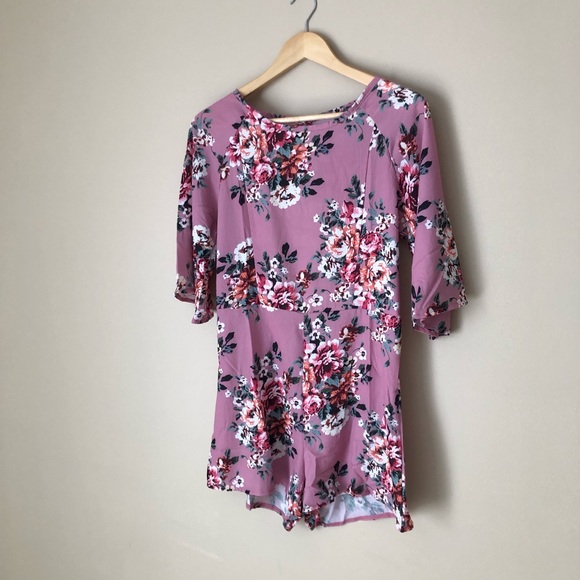 Floral Print Romper - Picture 4 of 6